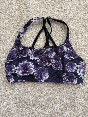 TYR Purple Floral Strappy Bikini Top